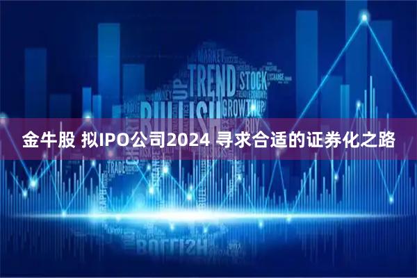 金牛股 拟IPO公司2024 寻求合适的证券化之路