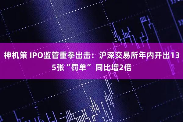 神机策 IPO监管重拳出击：沪深交易所年内开出135张“罚单” 同比增2倍