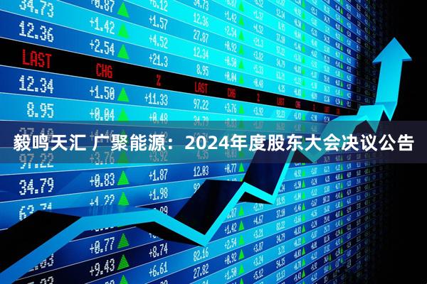 毅鸣天汇 广聚能源：2024年度股东大会决议公告