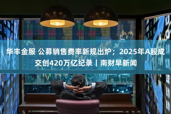 华丰金服 公募销售费率新规出炉；2025年A股成交创420万亿纪录｜南财早新闻